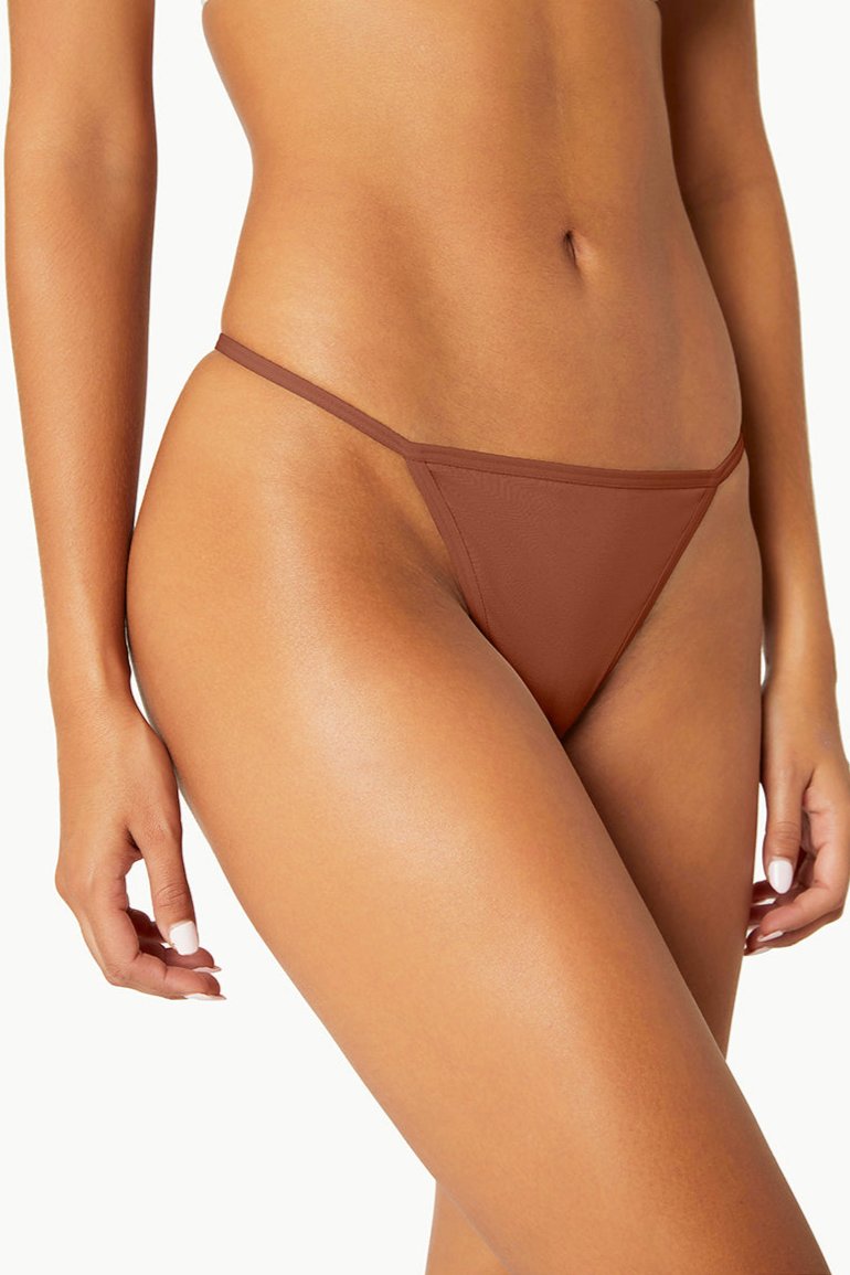 Organic Cotton String Thong Cinnamon